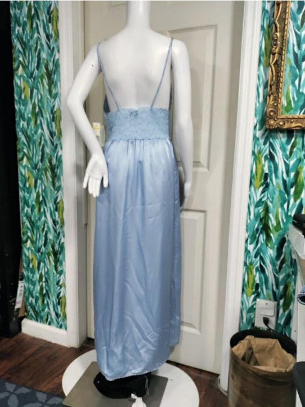 Vintage Jennifer Moore SZ M Lace Trim Whimsy Coquette Fairy Satin Gown NWT - Picture 2 of 10